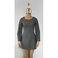 VARIOS - Vestido Acampanado Ejecutivo Grafito