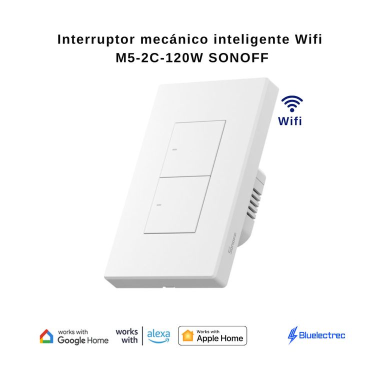 Interruptor de luz mecánico inteligente Wifi - M5-2C-120W