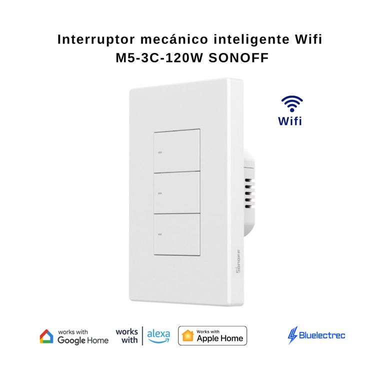 Interruptor de luz mecánico inteligente Wifi - M5-3C-120W