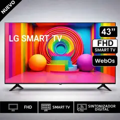 LG - Televisor 43 Led FULL HD Smart TV Thinq AI 43LR6000PSA