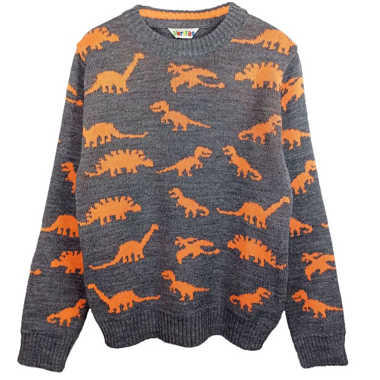 Chompa de invierno para niños chompa de lana diseño dino Plo