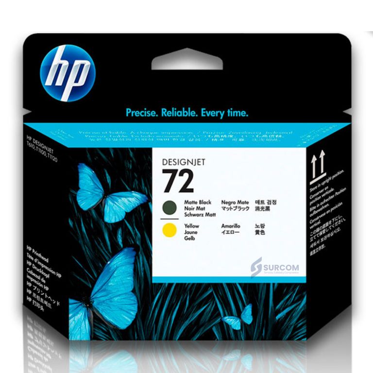 Cabezal 72 Matte Black/Yellow Original (C9383A)