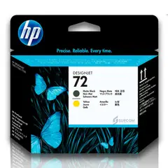 HP - Cabezal 72 Matte Black/Yellow Original (C9383A)