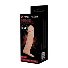 PRETTY LOVE - Funda Alargador Pene Realista 16 cm Engrosador Extensor Punta Sólida