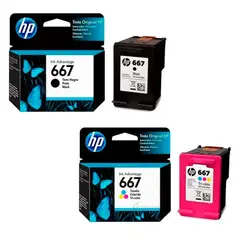 HP - CARTUCHO DE TINTA 667 NEGRO Y TRICOLOR ORIGINAL