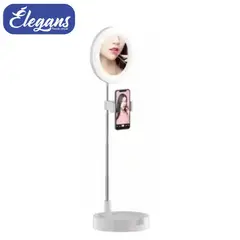 SEISA - Espejo led con soporte de celular color blanco HXD04 Élegans