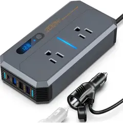 GENERICO - Conversor Corriente Auto Carga Rápida 200w Tipo C USB