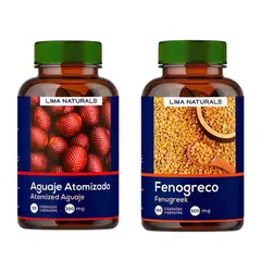 LIMA NATURALS - Aguaje Atomizado 90 cápsulas + Fenogreco 100 Cápsulas