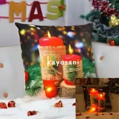 CASATEX - COJIN NAVIDEÑO CON LUCES MERRY CHRISTMAS 45X45CM.