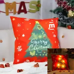 CASATEX - COJIN NAVIDEÑO CON LUCES MERRY CHRISTMAS 45X45CM.