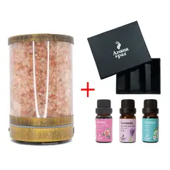 AROMA & PAZ - DIFUSOR SAL DEL HIMALAYA AROMA Y PAZ MAS KIT 3 ACEITES ESENCIALES