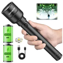 OEM - Linterna Táctica 8000mAh LED Recargable Resistente al agua