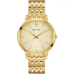 BULOVA - Reloj Diamond Unisex ultrafino acero inox Clasico 97P123