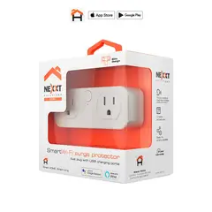 NEXXT SOLUTIONS - ENCHUFE INTELIGENTE NEXXT DE 2 PUNTOS CON 2 SALIDAS USB