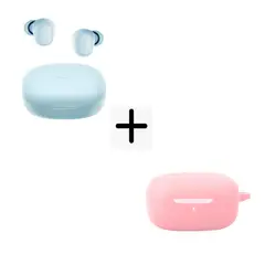 XIAOMI - Redmi Buds 6 Play Azul + Funda de Silicona Rosado