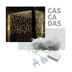 GENERICO - Cascada de 6 mts 300 led Navidad /Luces Led Amarillas/ /