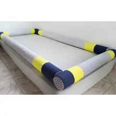 GENERICO - Bumpers Tubulares para cama cuna Montessori 1.5 plazas