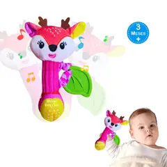 GENERICO - Sonajero de Mano con Mordedor Ciervita - Agite y Suena