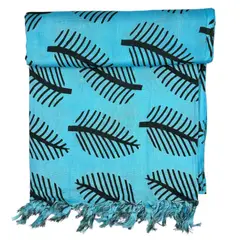 GENERICO - Pareo Pañoleta Kontiki Turquesa Con Negro