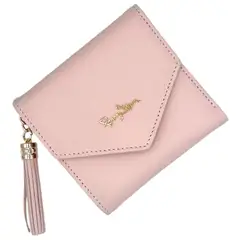 PERRY JHAN - Billetera para Mujer de Cuero 100% BD3015 Color Nude