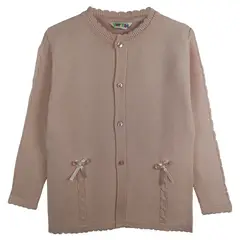 GENERICO - Chompa Tejida de hilo tacto para Niñas con Detalles de Lazo new