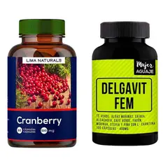 MUJER AGUAJE - Cranberry 60 Cápsulas + Delgavit 100 Cápsulas