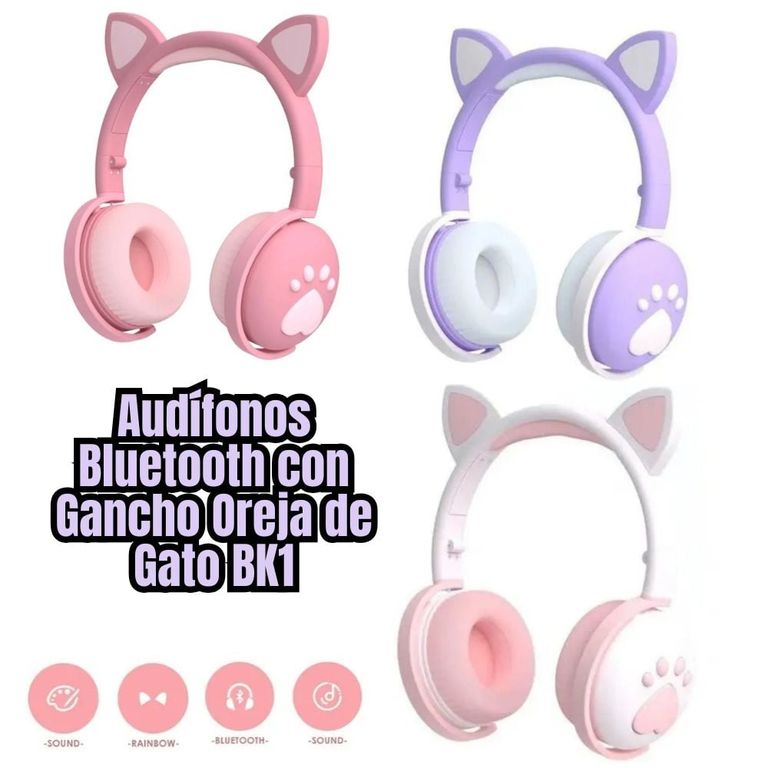 Audífonos bluetooth inalámbricos de gato-BK1
