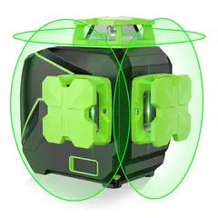 HUEPAR - Nivel láser verde S03CGL 12 líneas recargable(Dos baterías)