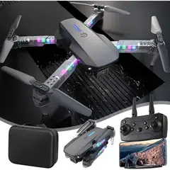GENERICO - MINI DRON PROFESIONAL E99MAX DUAL CAMARA CON LUCES LED DE COLORES
