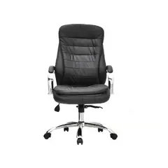 OFIDEAS - Silla de Oficina Ergonómica Madrid Negro Cuero Presidente