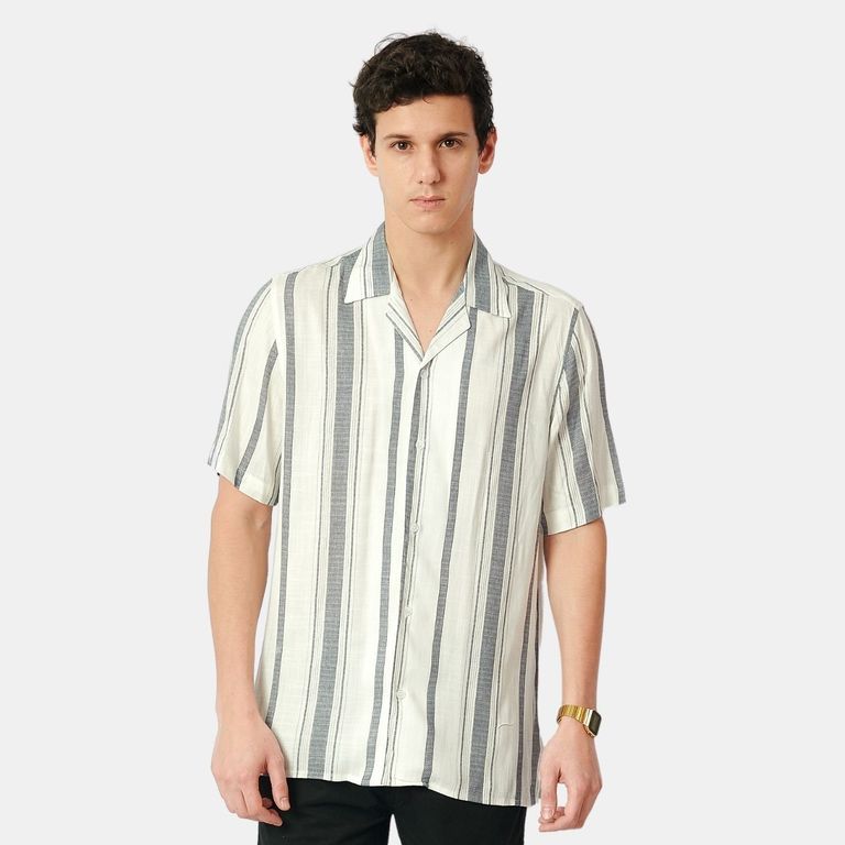 Camisa Manga Corta Hombre Rayas