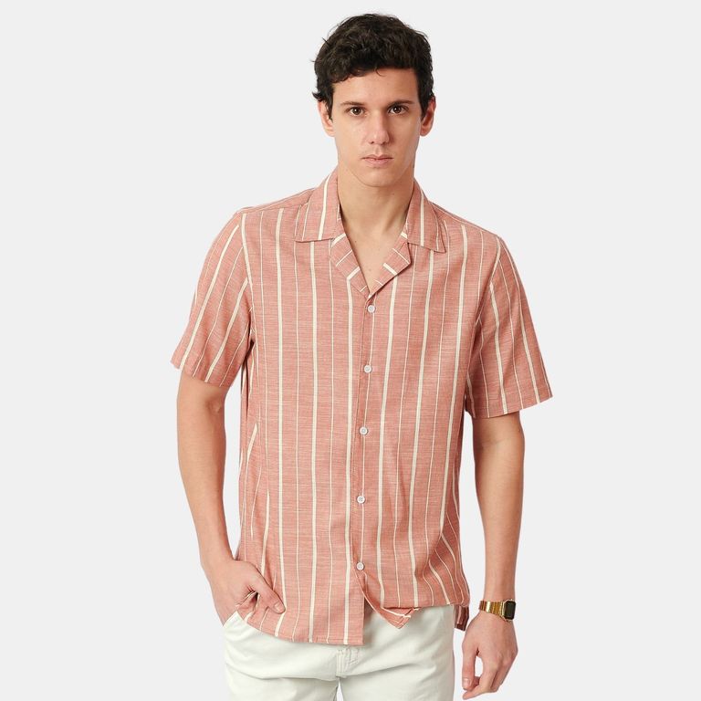 Camisa Manga Corta Hombre Rayas