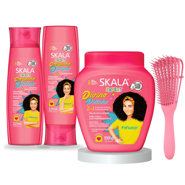 Kit completo Divino Potinho KIDS - Niñas y Niños con Rizos