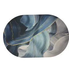 GENERICO - Alfombra de Baño Antideslizante para Piso Azul