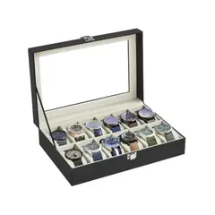 GENERICO - Caja Organizador porta Reloj de 12 Compartimientos