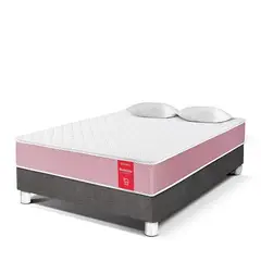 PARAISO - Cama Box Tarima Medallón Ergo 2 Plz + 2 Almohadas + Protector