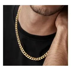 OEM - Cadena Collar Hombre Eslabon Semi Grueso Acero Inoxidable 316L
