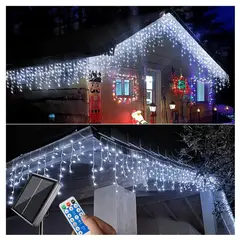 ARTEZA - Luces solares de Navidad para exteriores 600 luces LED-18 Metros