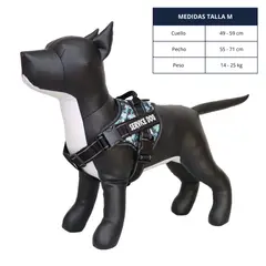 GENERICO - ARNÉS PARA PERROS DE SERVICIO EXTRA DOBLE CAMUFLAJE TALLA M + CORREA GRUESA