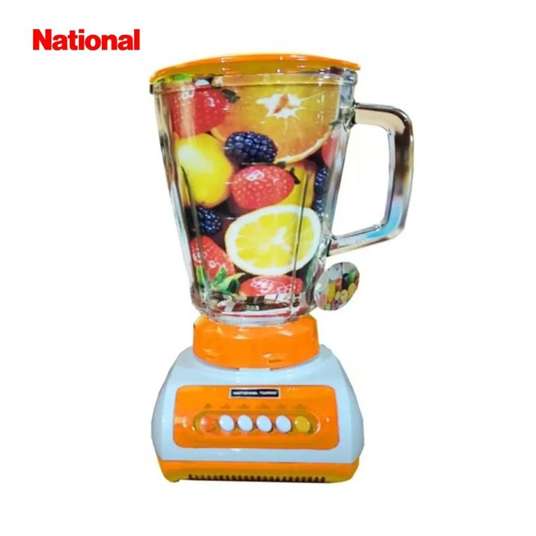 Licuadora Turbo con Doble Vaso de Vidrio Templado 900W Naranja