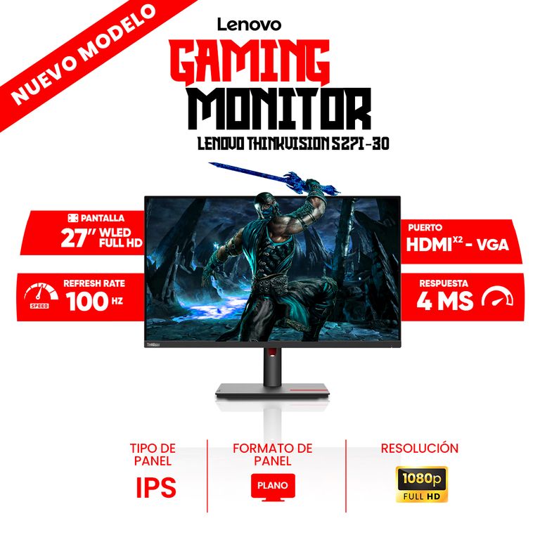 Monitor ThinkVision S27i-30 27" WLED IPS FHD 1920 x 1080