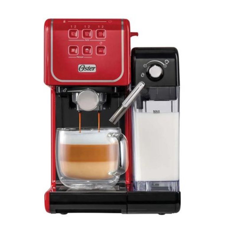Cafetera Oster® PrimaLatte Automatica BVSTEM6801R Rojo