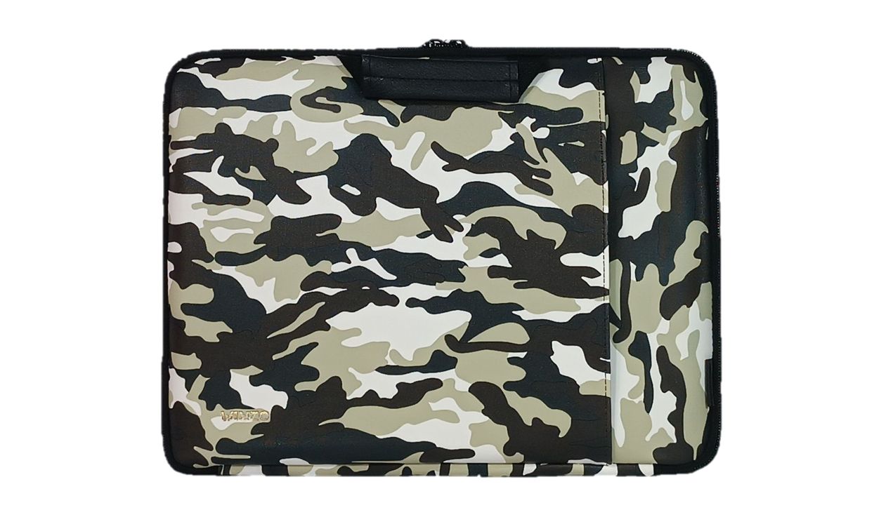 FUNDA PARA LAPTOP DE 15.6 PULGADAS CAMUFLADO CAQUI CIERRE