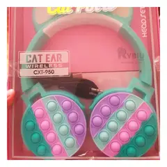 GENERICO - Audifonos con Oidos de Felino Verde Agua Y+Regalo Agendita