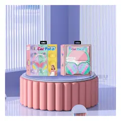 GENERICO - Headphones con Forma Animal en Verde Agua Y+Regalo Agendita