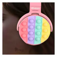 GENERICO - Audifonos Estilizados en Color Rosado Y+Regalo Stickers