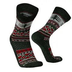 SILVERA NANOTECH - Medias navideñas mujer hombre de alpaca merino bambu calcetines navideños casuales térmicas