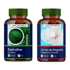 LIMA NATURALS - Espirulina Cápsulas + Citrato de Magnesio 90 Cápsulas
