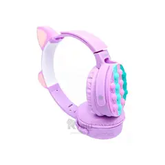 GENERICO - Headphones con Forma Animal en Lila Y+Regalo Agendita