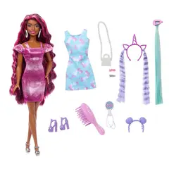 BARBIE - Fun & Fancy Hair Cabello Largo Castaño